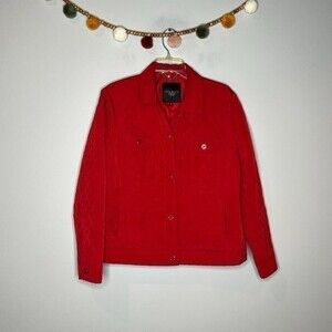 Talbots red quilted light jacket